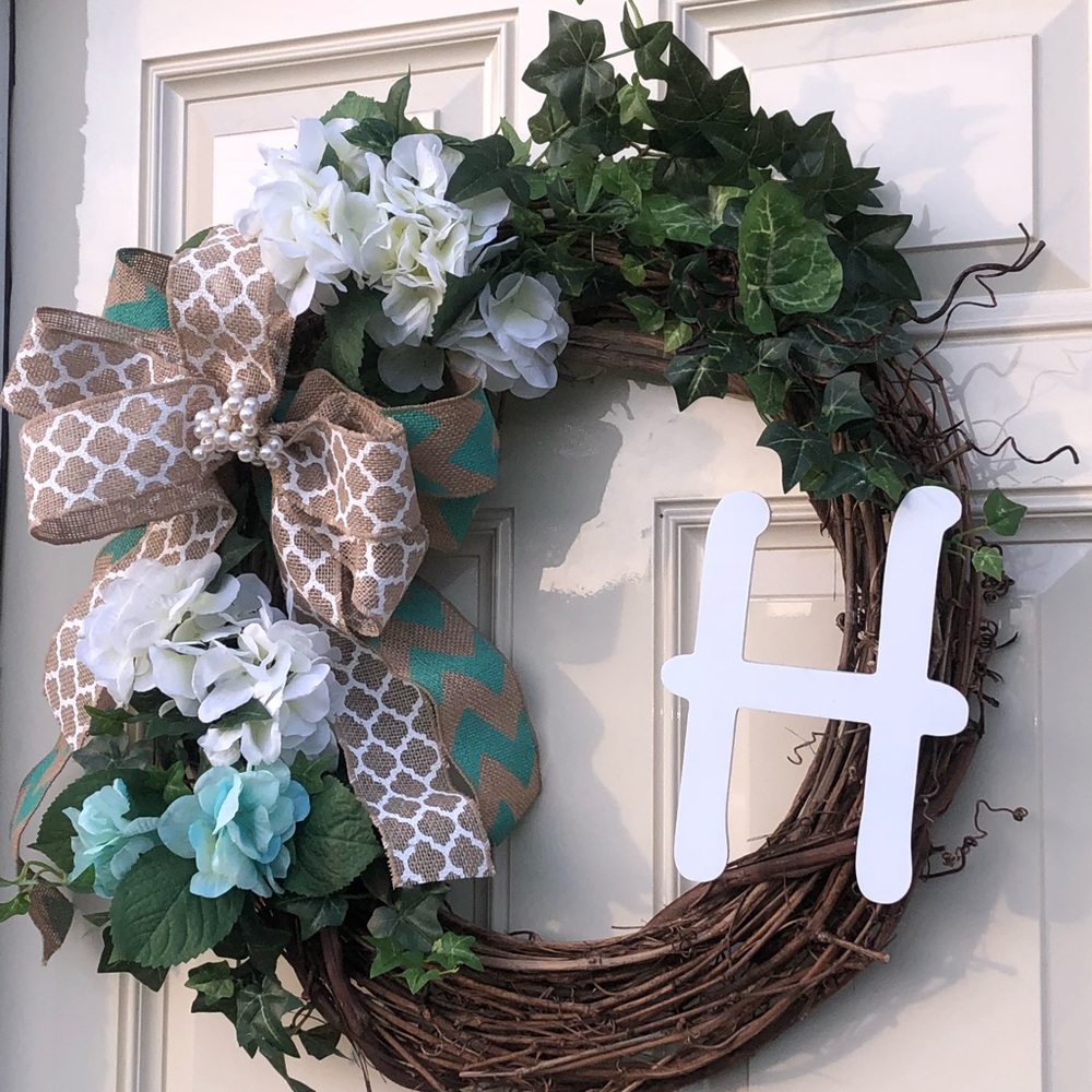 Door Charm original design grapevine wreath.
